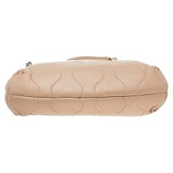 Pre Owned Dolce & Gabbana Beige Leather Miss Charles Hobo