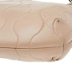 Pre Owned Dolce & Gabbana Beige Leather Miss Charles Hobo