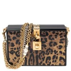 Polished calfskin wallet with leopard print in Animal Print