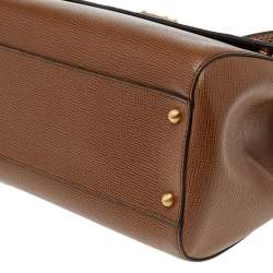 مملوكة مسبقًا Dolce & Gabbana Python And Leather Large Sicily Top Handle Bag