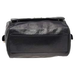 Pre Owned Dolce & Gabbana Black Leather Large New Miss Sicily Top Handle Bag