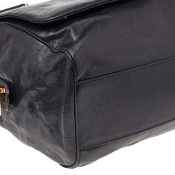 Pre Owned Dolce & Gabbana Black Leather Large New Miss Sicily Top Handle Bag