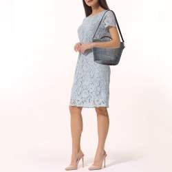 Pre Owned حقيبة دولتشي أند غابانا باست باكيت رافيا أزرق