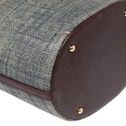 Pre Owned حقيبة دولتشي أند غابانا باست باكيت رافيا أزرق