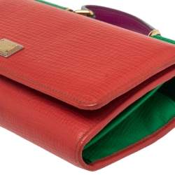 Pre Owned Dolce & Gabbana Multicolor Leather Miss Sicily Von Wallet on Chain