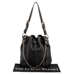 مملوكة مسبقًا حقيبة باكت دولتشي أند غابانا أربطة جلد أسود