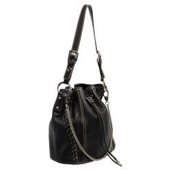 مملوكة مسبقًا حقيبة باكت دولتشي أند غابانا أربطة جلد أسود