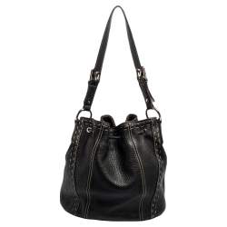 مملوكة مسبقًا حقيبة باكت دولتشي أند غابانا أربطة جلد أسود