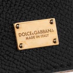 Pre Owned Dolce & Gabbana Black Leather Small Miss Sicily Top Handle Bag