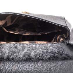 Pre Owned Dolce & Gabbana Black Leather Small Miss Sicily Top Handle Bag