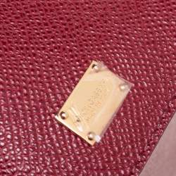 مملوكة مسبقًا Dolce & Gabbana Red Leather Medium Miss Sicily Top Handle Bag