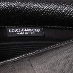 Pre Owned محفظة بسلسلة دولتشي أند غابانا ميس سيسيلي فون جلد أسود