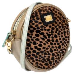 Dolce & Gabbana Multicolor/Leopard Print Calf Hair And Leather Shoulder Bag