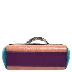 مملوكة مسبقًا Dolce & Gabbana Multicolor Crocodile and Python Small Miss Sicily Top Handle Bag