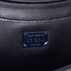Dolce & Gabbana Black Leather DG Girls Shoulder Bag