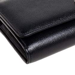 Pre Owned Dolce & Gabbana Black Leather Miss Sicily Von Wallet on Chain