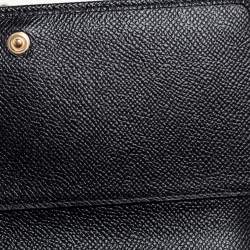 Pre Owned Dolce & Gabbana Black Leather Miss Sicily Von Wallet on Chain
