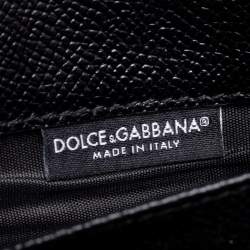 Pre Owned Dolce & Gabbana Black Leather Miss Sicily Von Wallet on Chain