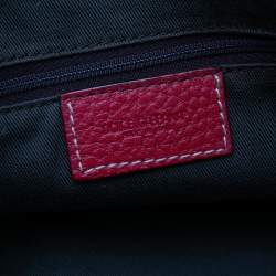 Dolce & Gabbana Red/Offwhite Leather And Canvas Miss Easy Way Boston Bag