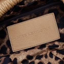 Pre Owned Dolce & Gabbana Beige Leather Miss Lexington Bag