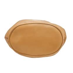 Pre Owned Dolce & Gabbana Beige Leather Miss Lexington Bag