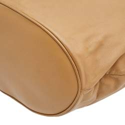Pre Owned Dolce & Gabbana Beige Leather Miss Lexington Bag