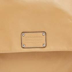 Pre Owned Dolce & Gabbana Beige Leather Miss Lexington Bag