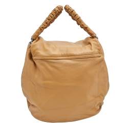 Pre Owned Dolce & Gabbana Beige Leather Miss Lexington Bag