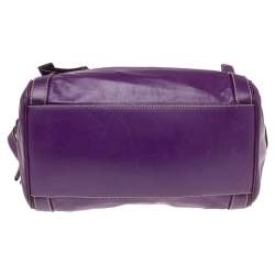 Pre Owned Dolce & Gabbana Purple Leather Miss Easy Way Boston Bag