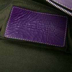 Pre Owned Dolce & Gabbana Purple Leather Miss Easy Way Boston Bag