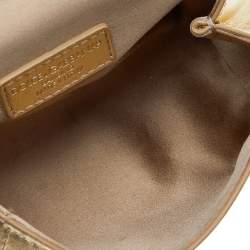 Pre Owned Dolce & Gabbana Metallic Gold Leather Mini Miss Sicily Top Handle Bag