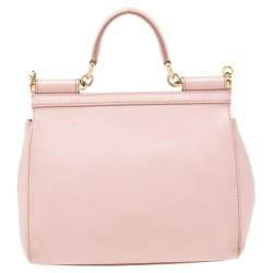 Pre Owned حقيبة دولتشي آند غابانا ميس سيسيلي جلد وردي متوسطة بيد علوية