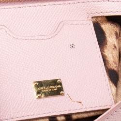 Pre Owned حقيبة دولتشي آند غابانا ميس سيسيلي جلد وردي متوسطة بيد علوية