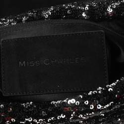 Pre Owned Dolce & Gabbana Metallic Sequin Miss Charles Shoulder Bag