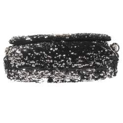 Pre Owned Dolce & Gabbana Metallic Sequin Miss Charles Shoulder Bag