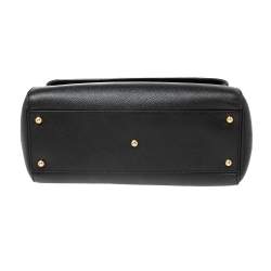 Pre Owned حقيبة دولتشي أند غابانا يد علوية ميس سيسلي ريجيولار جلد أسود 