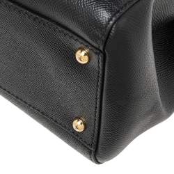 Pre Owned حقيبة دولتشي أند غابانا يد علوية ميس سيسلي ريجيولار جلد أسود 