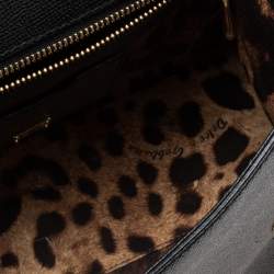 Pre Owned حقيبة دولتشي أند غابانا يد علوية ميس سيسلي ريجيولار جلد أسود 