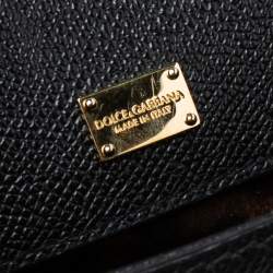 Pre Owned حقيبة دولتشي أند غابانا يد علوية ميس سيسلي ريجيولار جلد أسود 