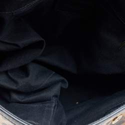 Pre Owned حقيبة دولتشي أند غابانا ميس سيسيلي كانفاس مقوى مطبوع نقشة الفهد بني/أسود يد علوية كبيرة