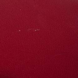 Pre Owned Dolce & Gabbana Red Leather Two Wheeled Cabin Luggage 