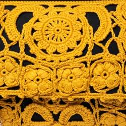 Pre Owned حقيبة بيد علوية دولتشي أند غابانا سيسيلي جلد وكروشيه أسود/مستردة  كبيرة