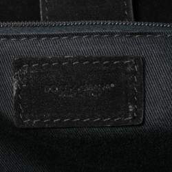 Pre Owned حقيبة بيد علوية دولتشي أند غابانا سيسيلي جلد وكروشيه أسود/مستردة  كبيرة