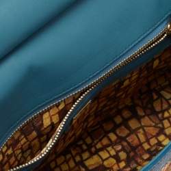 Pre Owned حقيبة دولتشي أند غابانا ميس سيسيلي جلد ثعبان وقماش متعدد الألوان طباعة أثر قديم متوسطة 