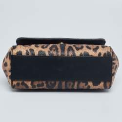 مملوكة مسبقًا حقيبة دولتشي أند غابانا ميس سيسيلي جلد مطبوع نقشة الفهد يد علوية صغيرة