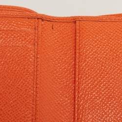 Pre Owned محفظة مضغوطة دولتشي أند غابانا جلد برتقالي ثلاثية الطي 