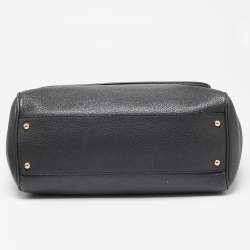 Pre Owned Dolce & Gabbana Grey Leather Large Miss Sicily Top Handle Bag
