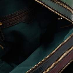 Pre Owned D&G Multicolor Leather And Patent Leather Lily Bowler Bag
