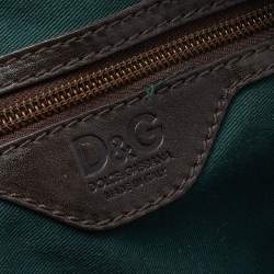 Pre Owned D&G Multicolor Leather And Patent Leather Lily Bowler Bag