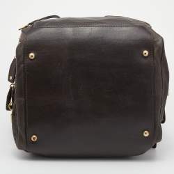Pre Owned D&G Multicolor Leather And Patent Leather Lily Bowler Bag